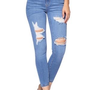 NWT Blue Age Denim distressed Capris